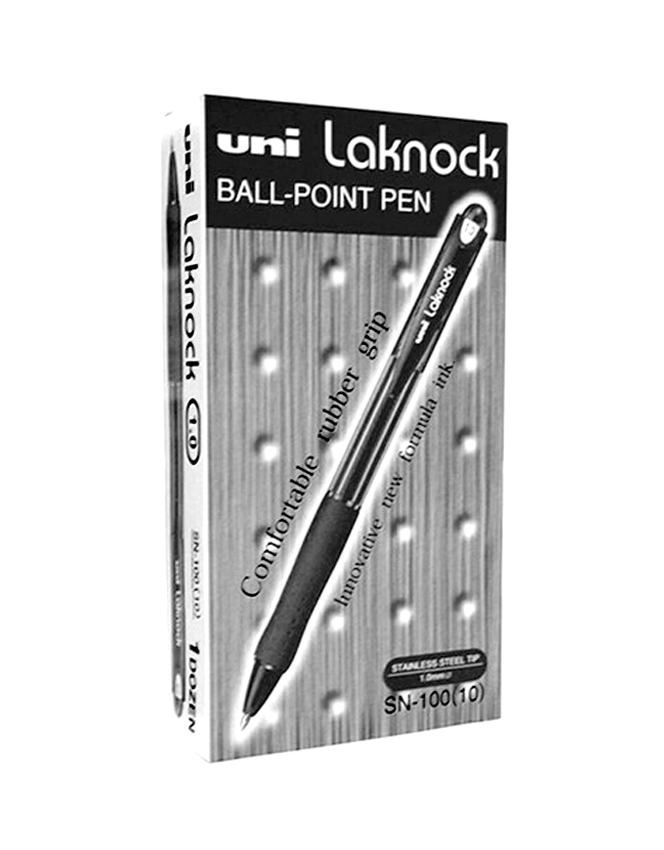 Uni ball Laknock Ball Pen 0.7 Black Pack of 12 Pcs | Ball pens & Gel pens | Zone