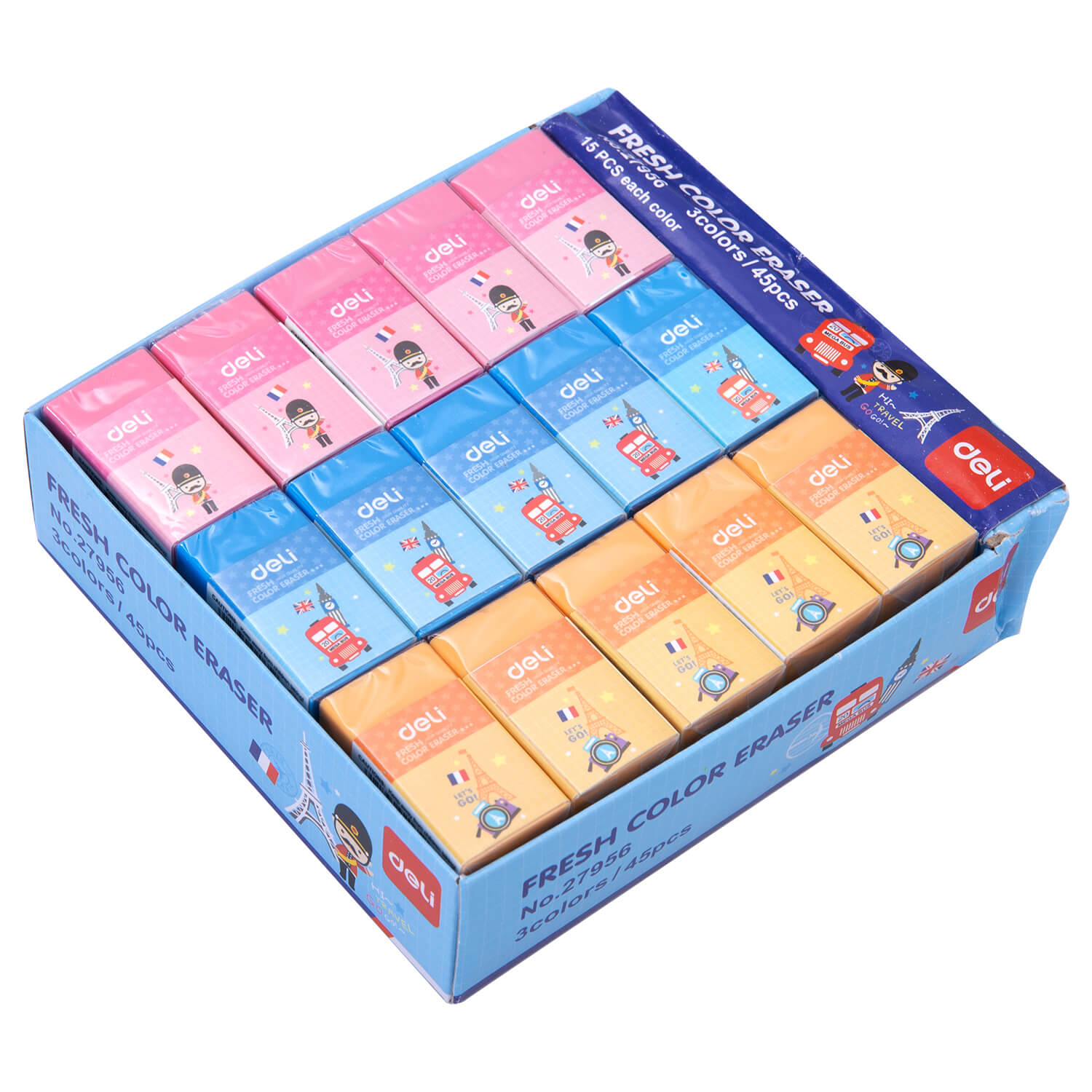Deli Fresh color Eraser - 40 pcs | Sharpener, Eraser & Correction ...