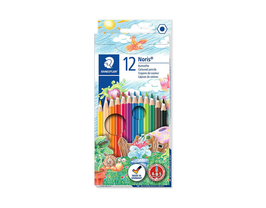 STAEDTLER Noris Aquarellstifte – 24 Farben, Wasserlöslich, Bruchfest, Für Kunst & Schule